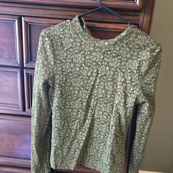 Sezane Taori Blouse,  Khaki Lace, Size 6 NWOT - Picture 3 of 4